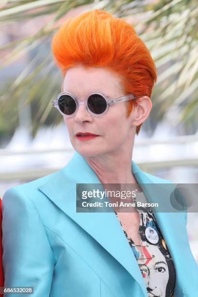 Sandy Powell attends the "How To Talk To Girls At Parties" Photocall during the 70th annual Cannes Film Festival at Palais des Festivals on May 21,...