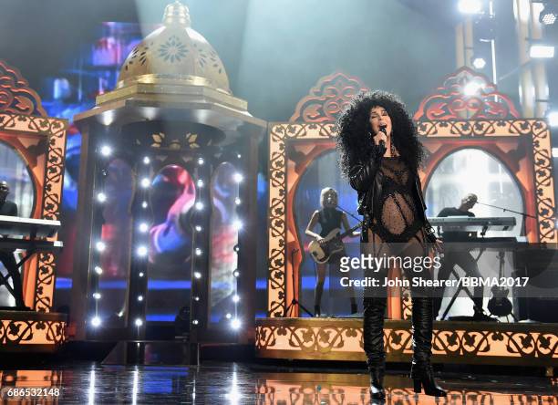 Singer Cher performs onstage during the 2017 Billboard Music Awards at T-Mobile Arena on May 21, 2017 in Las Vegas, Nevada.