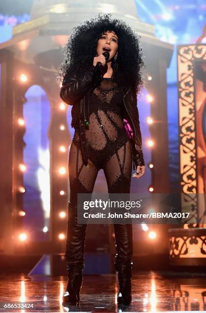 Singer Cher performs onstage during the 2017 Billboard Music Awards at T-Mobile Arena on May 21, 2017 in Las Vegas, Nevada.