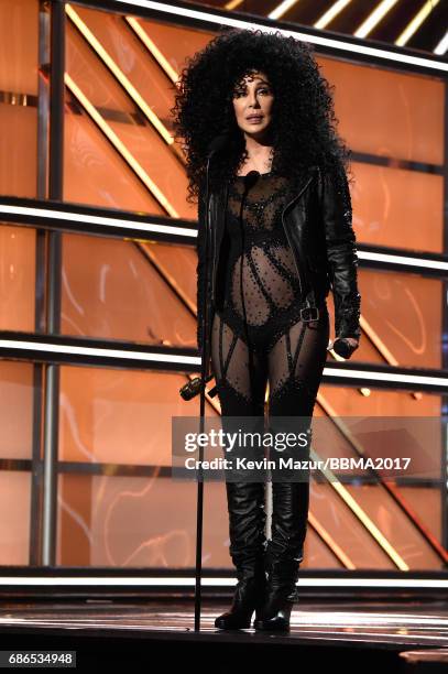 Honoree Cher accepts the Icon Award onstage during the 2017 Billboard Music Awards at T-Mobile Arena on May 21, 2017 in Las Vegas, Nevada.