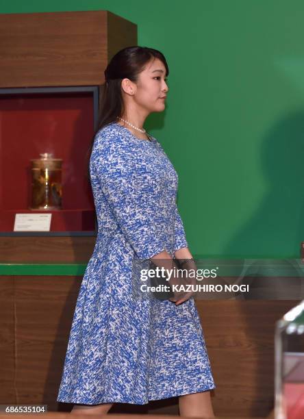 Princess Mako, the 25-year-old daughter of Japanese Prince Akishino and Princess Kiko, visits an exhibition featuring treasured specimens from the...