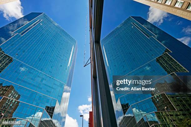 Looking up at the Carter and Burgess plaza in Fort Worth