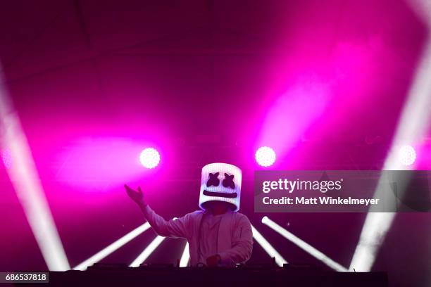 Marshmello performs at the Boom Boom Tent during 2017 Hangout Music Festival on May 21, 2017 in Gulf Shores, Alabama.