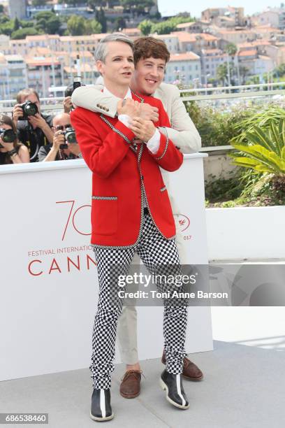 Director John Cameron Mitchell and actor Alex Sharp attend the "How To Talk To Girls At Parties" Photocall during the 70th annual Cannes Film...