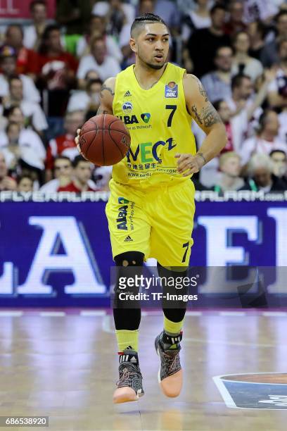 Peyton Siva of Berlin controls the ball during the easyCredit BBL Basketball Bundesliga match between FC Bayern Muenche and Alba Berlin at Audi Dome...