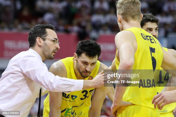 Headcoach Thomas Paech of Berlin in action during the easyCredit BBL Basketball Bundesliga match between FC Bayern Muenche and Alba Berlin at Audi...