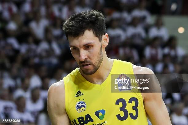 Tony Gaffney of Berlin looks on during the easyCredit BBL Basketball Bundesliga match between FC Bayern Muenche and Alba Berlin at Audi Dome on May...