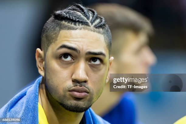 Peyton Siva of Berlin looks on during the easyCredit BBL Basketball Bundesliga match between FC Bayern Muenche and Alba Berlin at Audi Dome on May 6,...