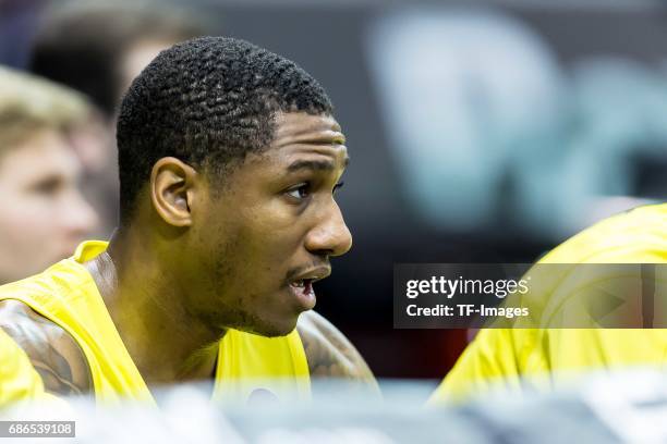 Gerald Robinson of Berlin looks on during the easyCredit BBL Basketball Bundesliga match between FC Bayern Muenche and Alba Berlin at Audi Dome on...