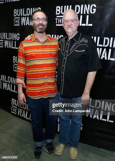 Doug Wright and guest attend "Building The Wall" opening night at New World Stages on May 21, 2017 in New York City.