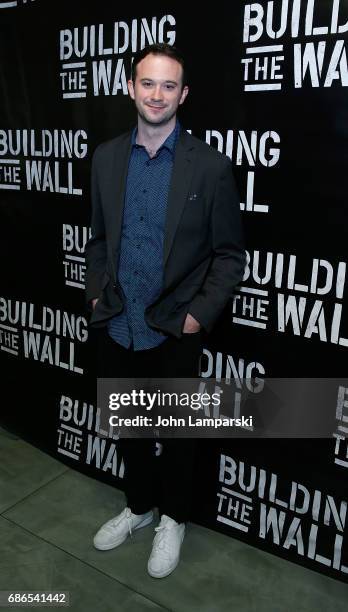 Luke Smith attends "Building The Wall" opening night at New World Stages on May 21, 2017 in New York City.