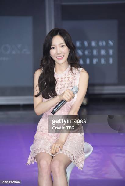 Taeyeon hold press conference to promotes her concert on 20th May, 2017 in Taipei, Taiwan, China.