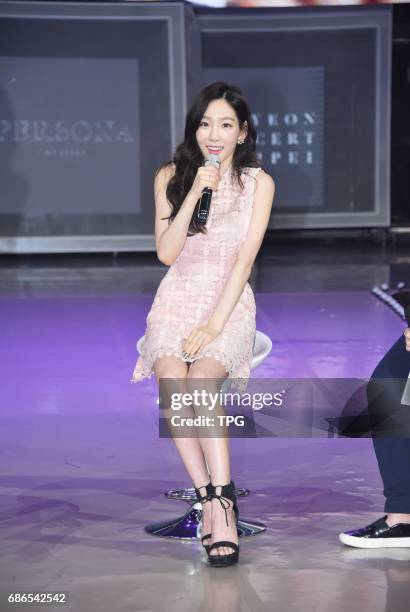 Taeyeon hold press conference to promotes her concert on 20th May, 2017 in Taipei, Taiwan, China.