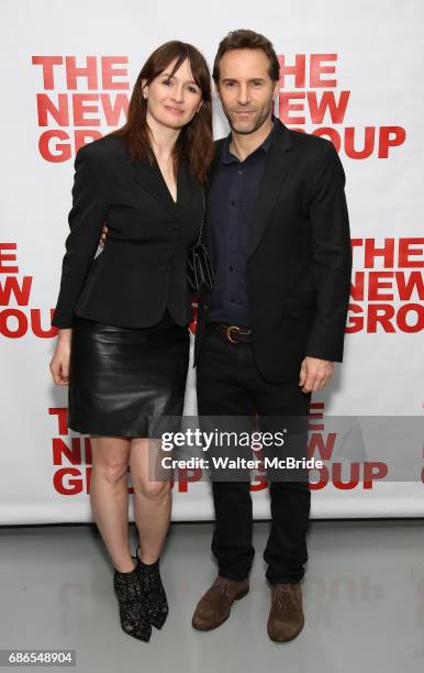 Emily Mortimer and Alessandro Nivola attend the The New Group World Premiere of Hamish Linklater's 'The Whirligig' at Green Fig's Social Drink and...