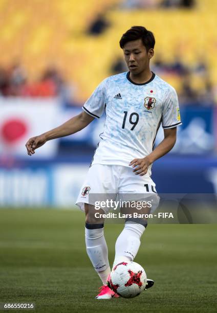 Kakeru Funaki of Japan runs with the ball during the FIFA U-20 World Cup Korea Republic 2017 group D match between South Africa and Japan at Suwon...