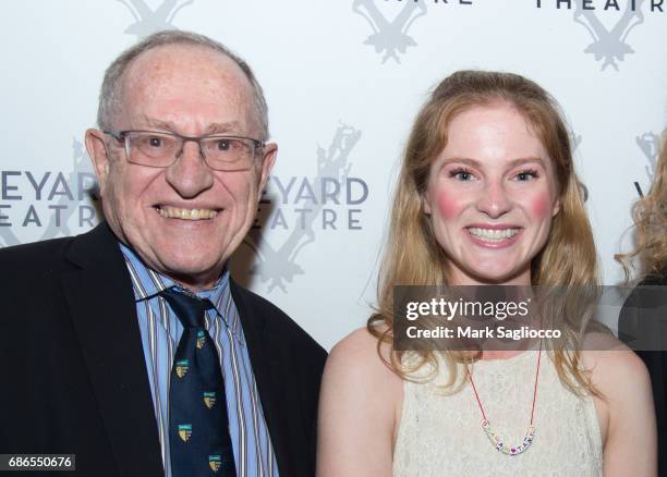 Attorney Alan Dershowitz and Actress Ella Dershowitz attend the "Can You Forgive Her?" Opening Night at the Vineyard Theatre on May 21, 2017 in New...