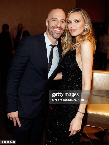 Chris Daughtry and Sara Foster visit the Virginia Black VIP lounge at the 2017 Billboard Music Awards at T-Mobile Arena on May 21, 2017 in Las Vegas,...