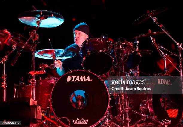 Musician Lars Ulrich of Metallica performs at MAPFRE Stadium on May 21, 2017 in Columbus, Ohio.