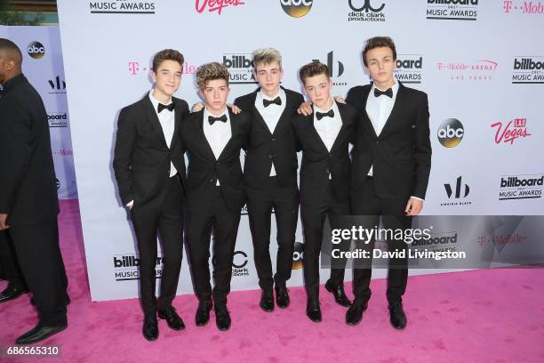 Music group Why Don't We attends the 2017 Billboard Music Awards at the T-Mobile Arena on May 21, 2017 in Las Vegas, Nevada.