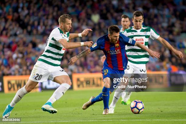 Leo Messi, during the Liga match betwen FC Barcelona and SD Eibar at Camp Nou stadium in Barcelona, Spain on May 21, 2017