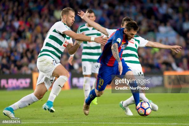 Leo Messi, during the Liga match betwen FC Barcelona and SD Eibar at Camp Nou stadium in Barcelona, Spain on May 21, 2017