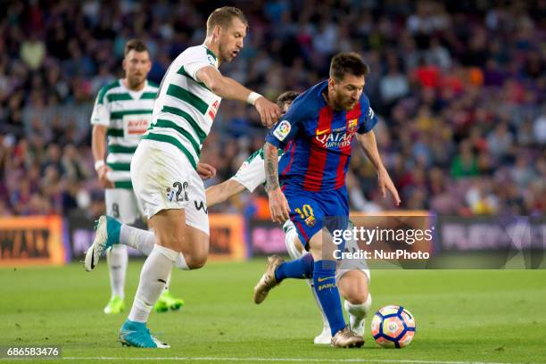 Leo Messi, during the Liga match betwen FC Barcelona and SD Eibar at Camp Nou stadium in Barcelona, Spain on May 21, 2017