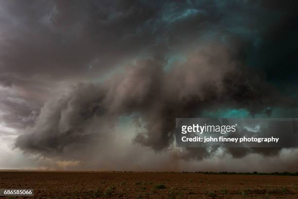 tornado touches down. patricia, texas,  usa - supercell stockfoto's en -beelden