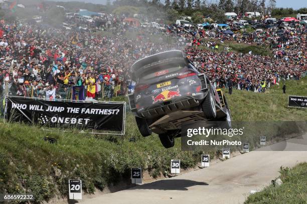 Sebastien Ogier and Julien Ingrassia in Ford Fiesta WRC of M-Sport World Rally Team in action during the SS16 Fafe of WRC Vodafone Rally de Portugal...