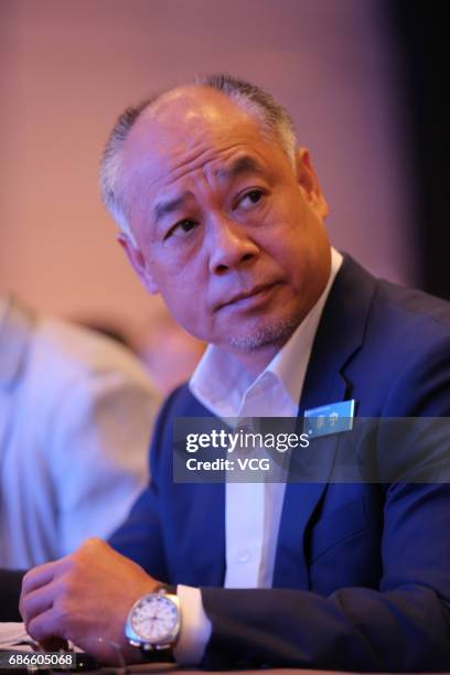Former Chinese gymnast Li Ning attends a sports summit on May 22, 2017 in Shanghai, China.