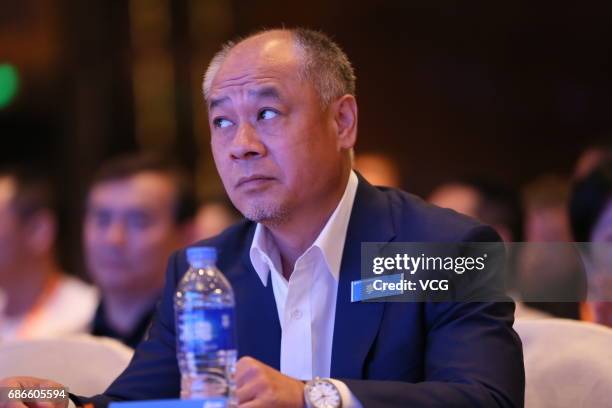 Former Chinese gymnast Li Ning attends a sports summit on May 22, 2017 in Shanghai, China.