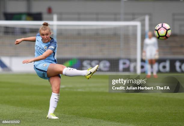 Georgia Stanway of Manchester City Women in action during the WSL Spring Series Match between Manchester City Women and Yeovil Town Ladies at Etihad...