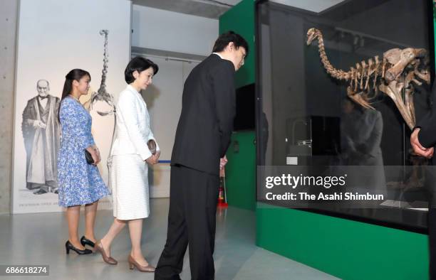 Prince Akishino, Princess Kiko and Princess Mako visit the 'TREASURES of the Natural World - Best of London's Natural History Museum' exhibition at...