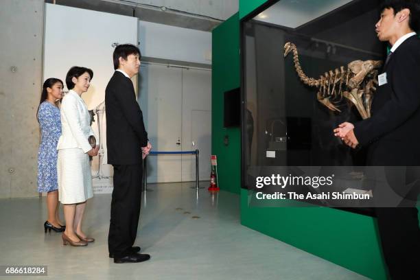 Prince Akishino, Princess Kiko and Princess Mako visit the 'TREASURES of the Natural World - Best of London's Natural History Museum' exhibition at...