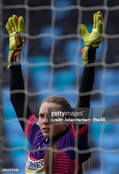 Megan Walsh of Yeovil Town Ladies in action during the WSL Spring Series Match between Manchester City Women and Yeovil Town Ladies at Etihad Campus...