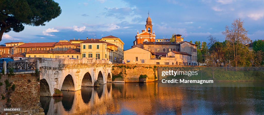 Tiberio Bridge and the town