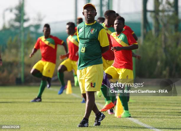 Guinea coach Mandiou Diallo during a Guinea training session for the FIFA U-20 World Cup Korea Republic, at the U-20 World Cup Traing Field, on May...