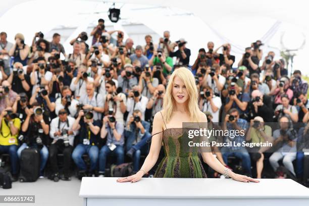 Nicole Kidman attends the "The Killing Of A Sacred Deer" photocall during the 70th annual Cannes Film Festival at Palais des Festivals on May 22,...