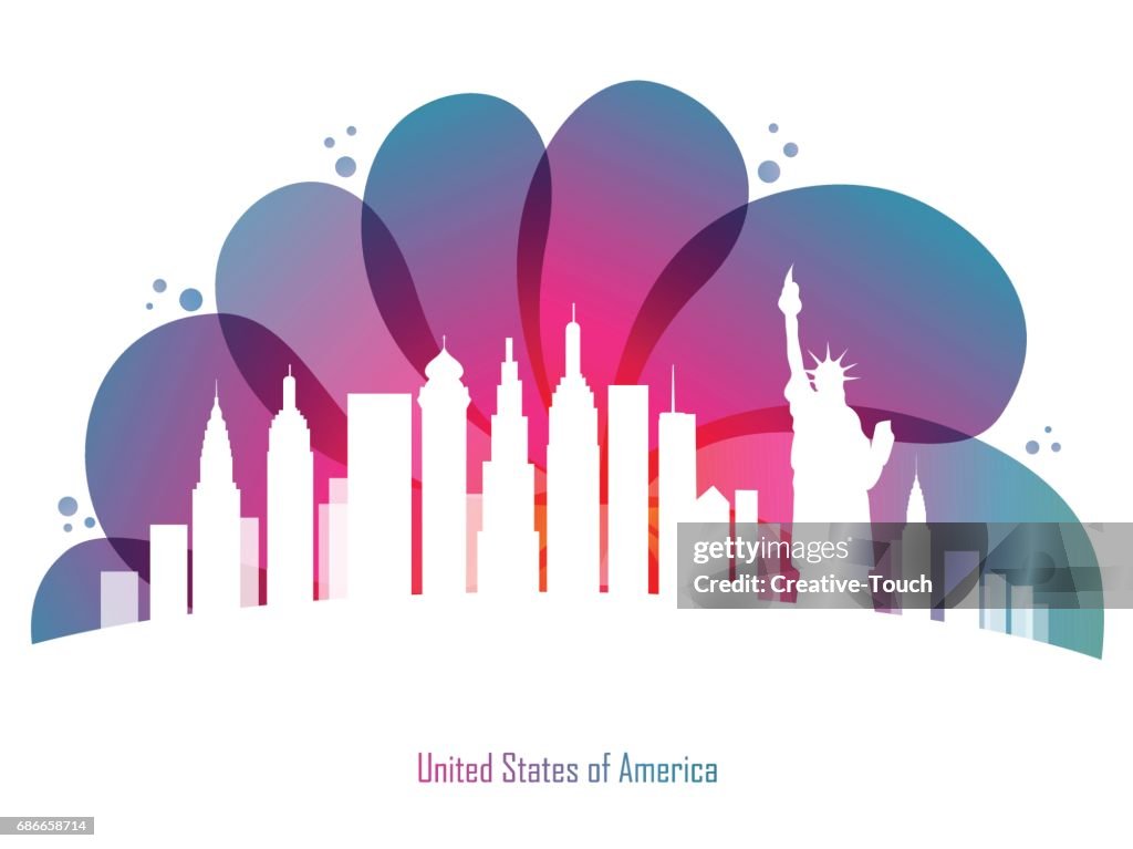 Colored Drop and USA