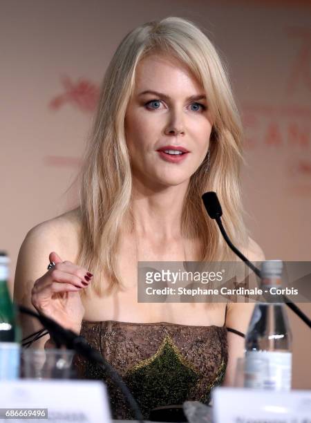 Actress Nicole Kidman attends the "The Killing Of A Sacred Deer" press conference during the 70th annual Cannes Film Festival on May 22, 2017 in...