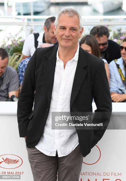 Director Laurent Cantet attends the "L'Atelier" photocall during the 70th annual Cannes Film Festival at Palais des Festivals on May 22, 2017 in...