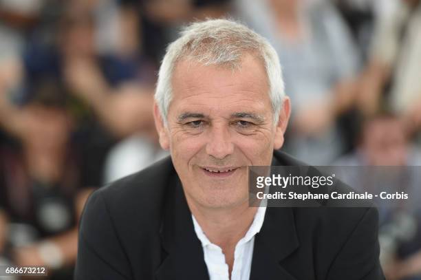 Director Laurent Cantet attends the "L'Atelier" photocall during the 70th annual Cannes Film Festival at Palais des Festivals on May 22, 2017 in...