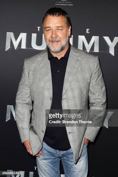 Russell Crowe arrives ahead of The Mummy Australian Premiere at State Theatre on May 22, 2017 in Sydney, Australia.