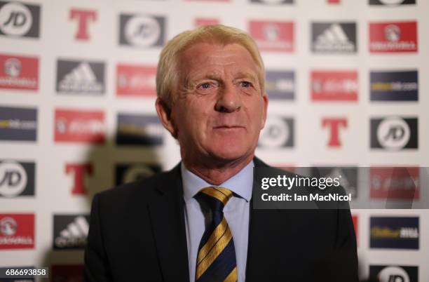 Scotland's National coach, Gordon Strachan names his squad for the forthcoming World Cup Qualifying match against England, at Hampden Park on May 22,...