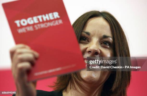 Scottish Labour leader Kezia Dugdale during the launch of the Scottish Labour manifesto at the Grassmarket Community Project in Edinburgh.