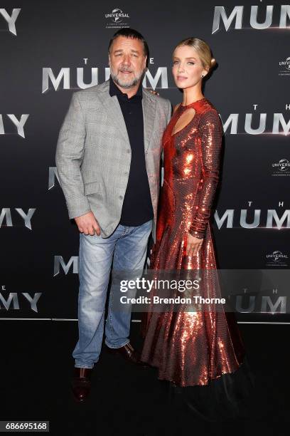 Annabelle Wallis and Russell Crowe arrive ahead of The Mummy Australian Premiere at State Theatre on May 22, 2017 in Sydney, Australia.