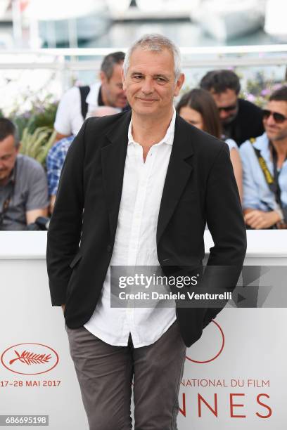 Director Laurent Cantet attends the "L'Atelier" photocall during the 70th annual Cannes Film Festival at Palais des Festivals on May 22, 2017 in...