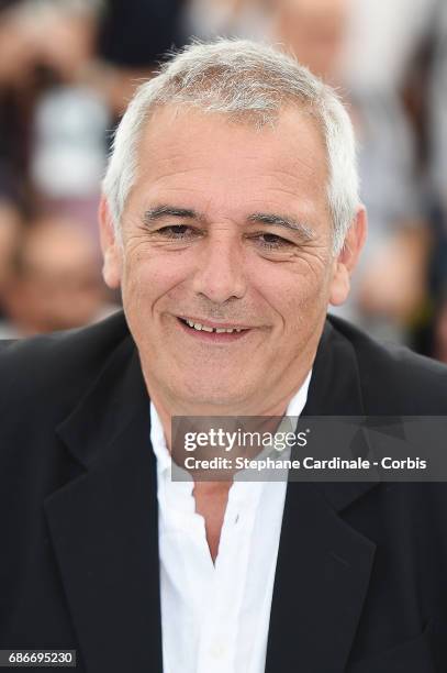 Director Laurent Cantet attends the "L'Atelier" photocall during the 70th annual Cannes Film Festival at Palais des Festivals on May 22, 2017 in...