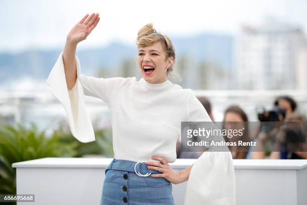Actress Celine Sallette attends the "Our Crazy Years " photocall during the 70th annual Cannes Film Festival at Palais des Festivals on May 22, 2017...