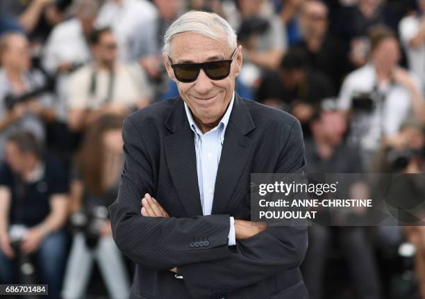 French director Andre Téchine poses on May 22, 2017 during a photocall for the film 'Nos Annees Folles' at the 70th edition of the Cannes Film...