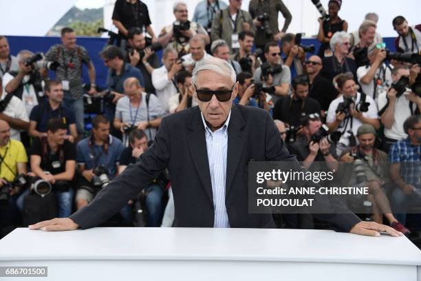 French director Andre Téchine poses on May 22, 2017 during a photocall for the film 'Nos Annees Folles' at the 70th edition of the Cannes Film...